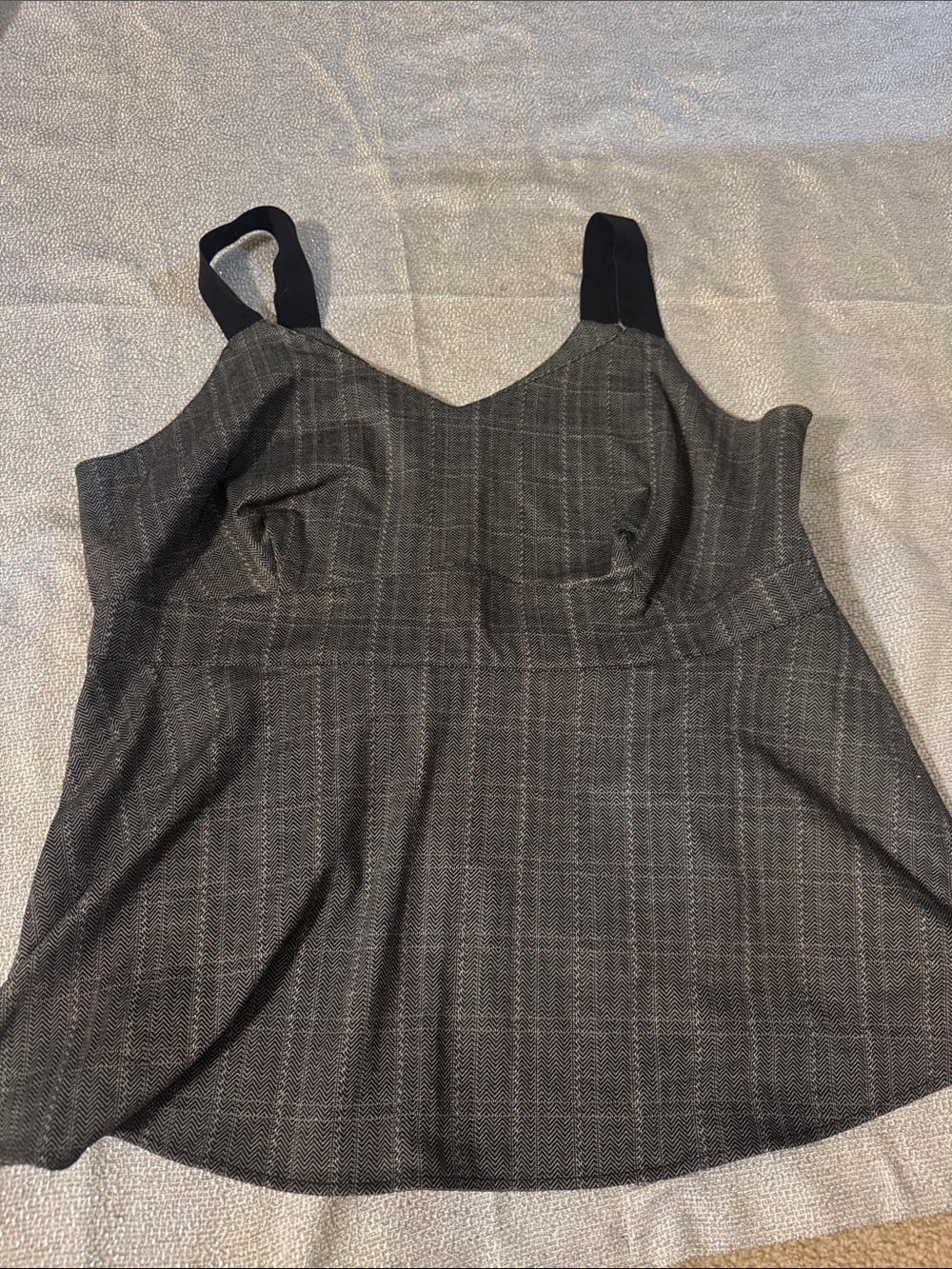 torrid Charcoal Plaid Bustier Camisole
